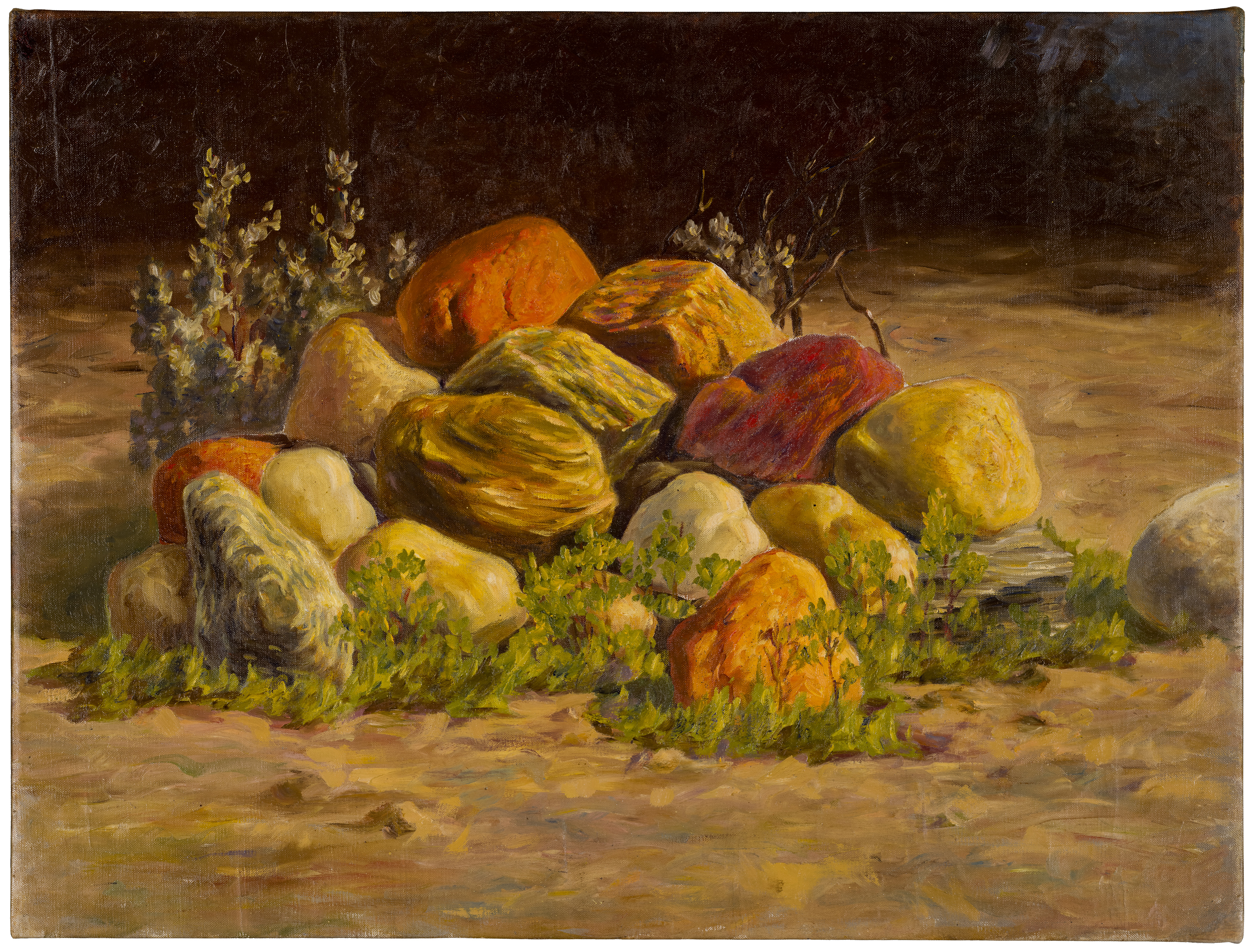 Clyfford Still, PH-45 (Field Rocks), 1925. Oil on canvas, 21 x 28 1/8 in. (53.3 x 71.4 cm), Clyfford Still Museum © City and County of Denver /ARS, NY 